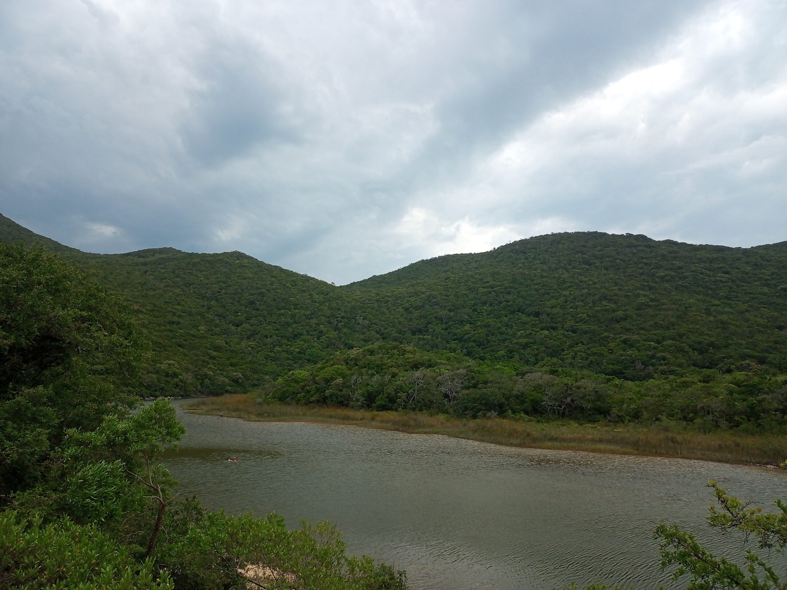 Lagoa da Lagoinha do Leste cercada por vegetação em Florianópolis